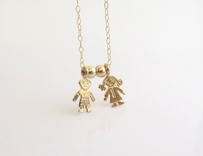 Gold child necklace with gold filled beads gold filled Etsy