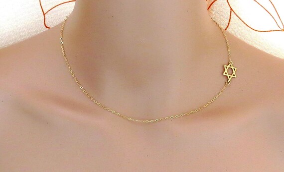 David Necklace Gold Magen David 