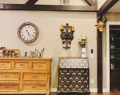 Reserved for Jennifer- Hand painted one of kind antique secretary desk