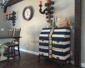 Hand painted nautical antique secretary desk