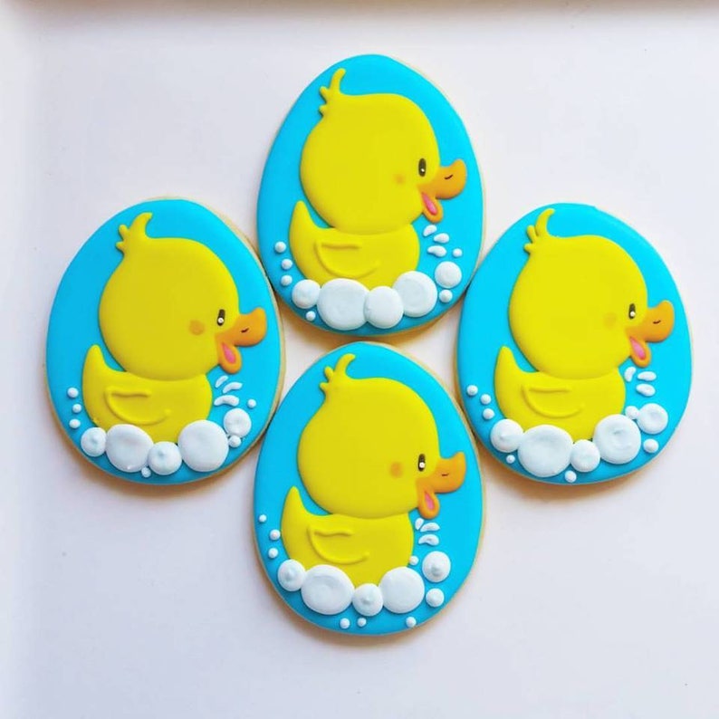 2 DOZEN Custom Decorated Cookies Rubber Duckie Duck Bath | Etsy