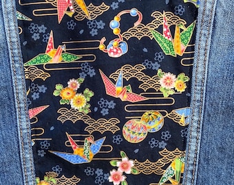 Vintage 80's Okinawa Japan Souvenir Satin Embroidered Dragon Parch