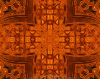 Kaleidoscopic Mandala "Light From Within" 8" framed print