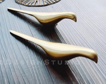 Massiver Messingschrankgriff Vogel: Moderner Knauf (BS-C-938)