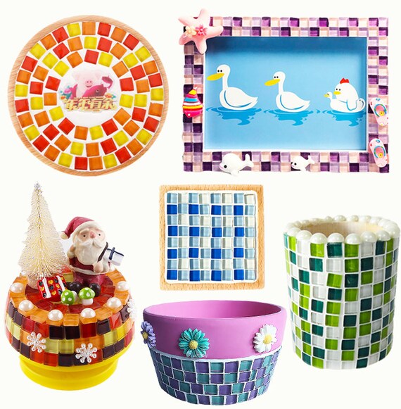 Mosaic Tiles mixed Color Mosaics Pieces Square Glass Mosaic Tile