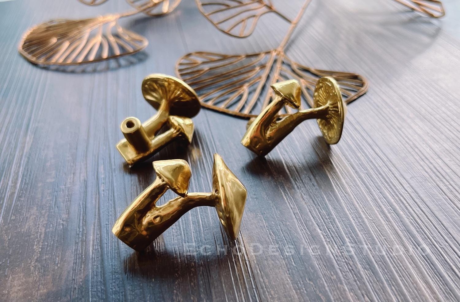 Mushroom Solid Brass Cabinet Knob Handle Drawer Pull Knob Dresser Pull Gold Cupboard Pull Modern Design Wardrobe Pull (BS-C-205)