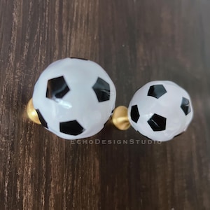 Ceramic Football Cabinet Knob: Modern Dresser Drawer Pull