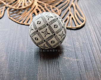 Flower Ceramic Cabinet Knob: Modern Zinc Alloy Dresser Pull  (BS-C-1235)