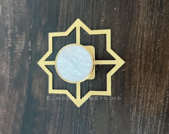 Round Solid Brass Cabinet Knob: Modern Gold Dresser Pull (BS-C-1355)