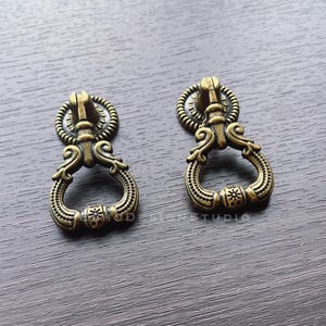 Gold Drop Ring Cabinet Knob: Modern Zinc Alloy Dresser Pull (BS-C-1194)