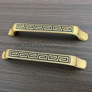 Massiv mässingshandtag: Kinesiskt mönster i guldfärgat lådhandtag (BS-C-1157)