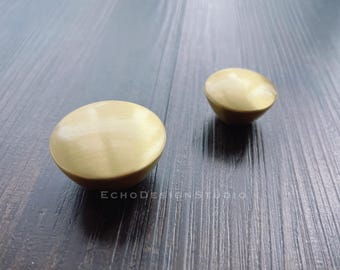 Solid Brass Cabinet Knob: Modern Gold Dresser Drawer Pull (BS-C-095)