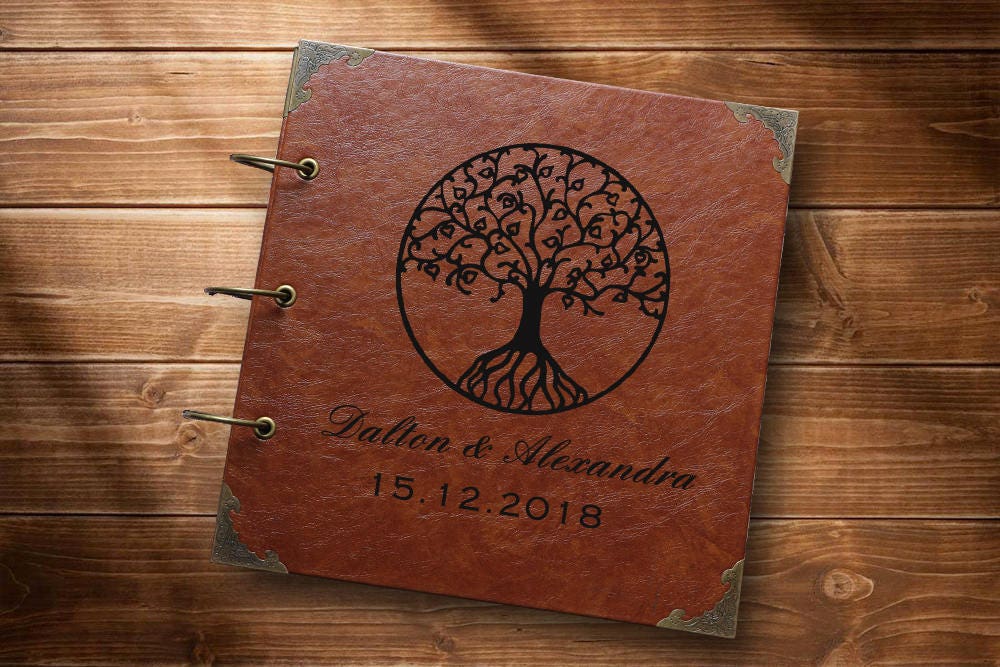 Family Tree Photo Album Personalized Photo Album Leather Etsy