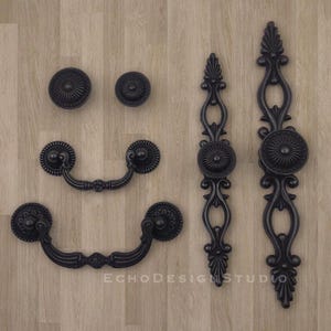 Black County Shabby Cabinet Knob Handle Drawer Pull Knob Dresser Pull Cupboard Pull Modern Design Wardrobe Pull (BS-C-964)