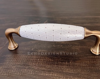 Porcelain Cabinet Pull Handle: Zinc Alloy Dresser Drawer Pull (BS-C-1222)