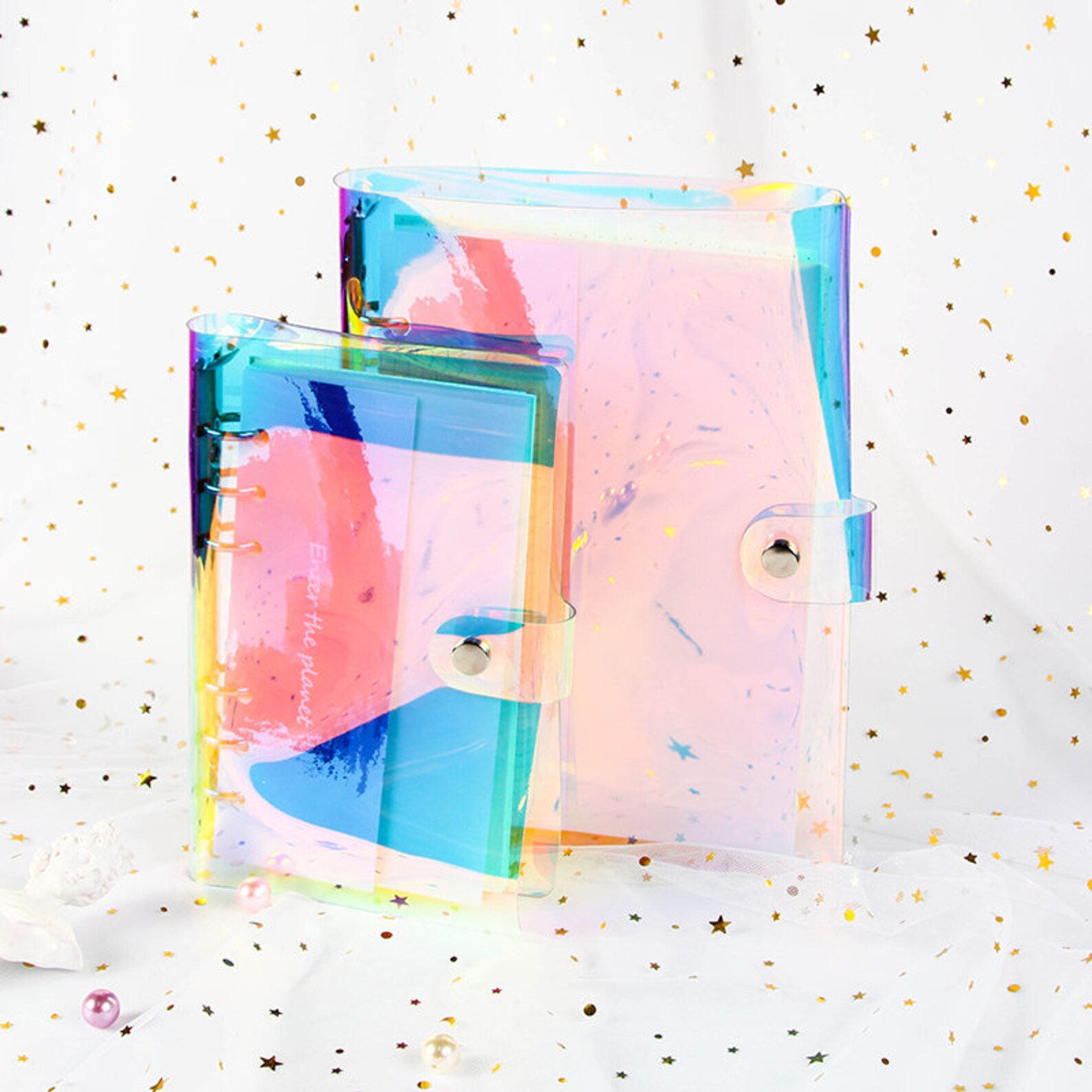 A6 A5 Clear Plastic Planner Binder Planner Cover 6 Ring Binder Etsy