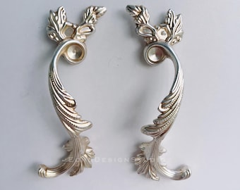 Antique Silver Cabinet Pull: Modern Zinc Alloy Drawer Handle (BS-C-1288)