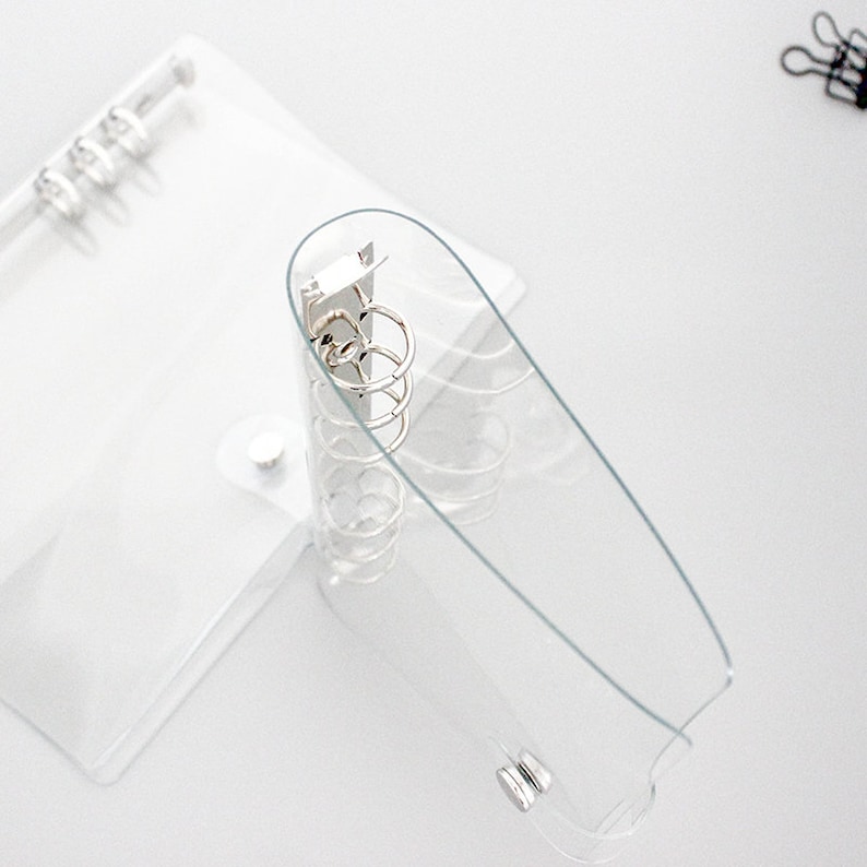A6 A5 Clear Plastic Planner Binder Planner Cover 6 Ring Binder Etsy