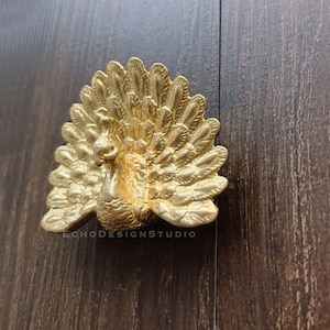Metal Peacock Cabinet Knob Handle Drawer Pull Knob Dresser Pull Gold Cupboard Pull Modern Design Wardrobe Pull (BS-C-1237)