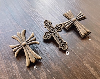 Kreuz Knauf Metall: Möbelknauf Gold, Modernes Design (BS-C-1231)