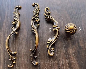 Shabby Chic Möbelknauf oder Schubladenknauf: Vergoldete Zink-Legierung Schrankbeschläge (BS-C-1037)