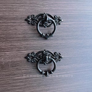 Black Metal Cabinet Ring Knob Handle Drawer Pull Knob Dresser Pull Cupboard Pull Modern Design Wardrobe Pull (BS-C-990)
