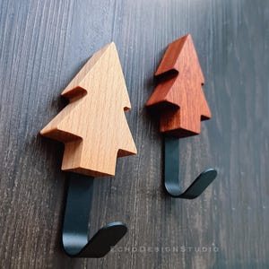 Boomhouten muurhaak, decoratieve hanger (BS-C-1110)