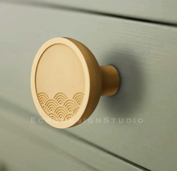 Solid Brass Cabinet Knob: Modern Gold Dresser Drawer Pull (BS-C-088) Solid Brass Cabinet Knob: Modern Gold Dresser Drawer Pull (BS-C-088)