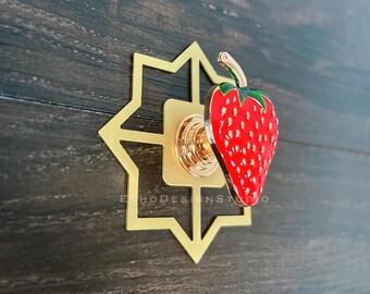 Strawberry Cabinet Knob: Gold Zinc Alloy Dresser Drawer Pull (BS-C-936)