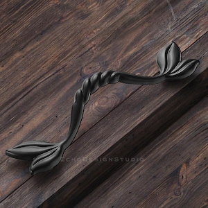 Leaf Cabinet Knob: Modern Zinc Alloy Drawer Pull - 5" (128mm) Center (BS-C-1030)