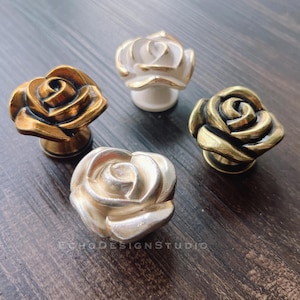 Flower Knob Metal Cabinet Knob Handle Drawer Pull Knob Dresser Pull Cupboard Pull Design Wardrobe Pull (BS-C-1291)
