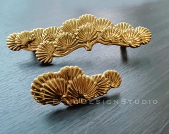 Solid Brass Cabinet Knob or Handle: Gold Modern Wardrobe Pull (BS-C-233)