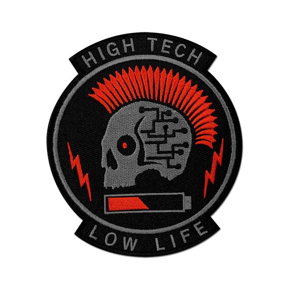 High Tech Low Life Patch Etsy Uk