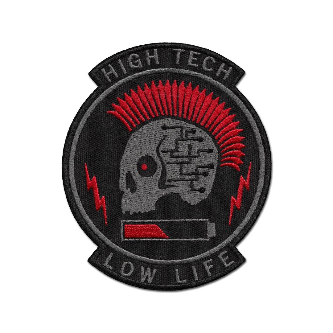 High Tech Low Life Patch - Etsy
