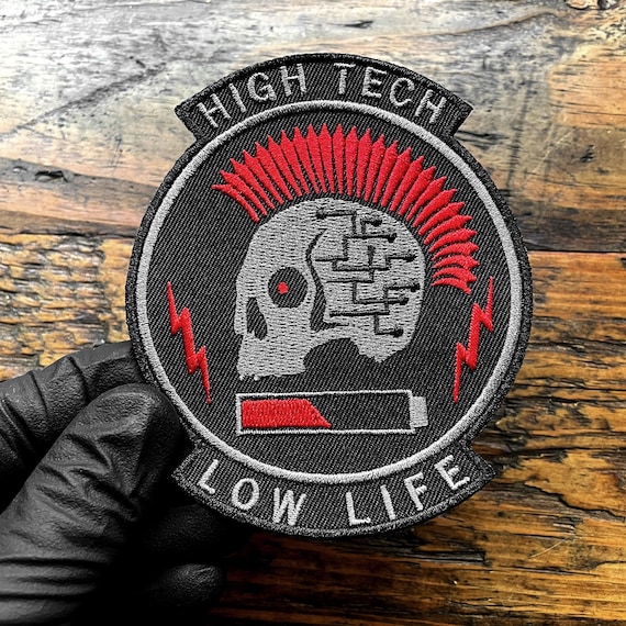 High Tech Low Life Patch - Etsy