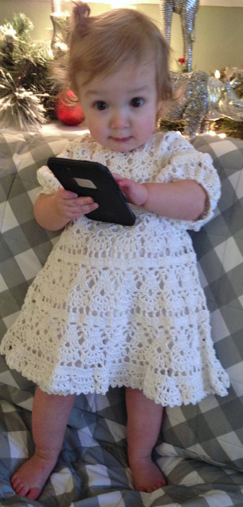 Baby Girl Lace Dress with Mary Janes Crochet Pattern and Slip Etsy