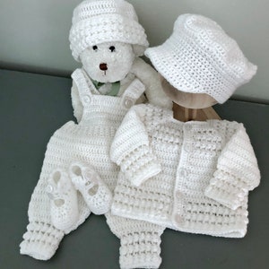 Newborn Baby Boy Baptism/Coming Home Outfit Crochet Pattern