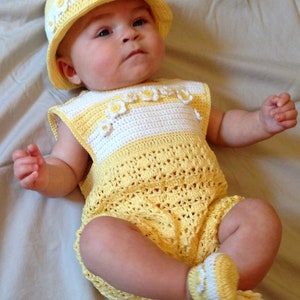 Baby Girl or Boy Romper Outfit Crochet Pattern