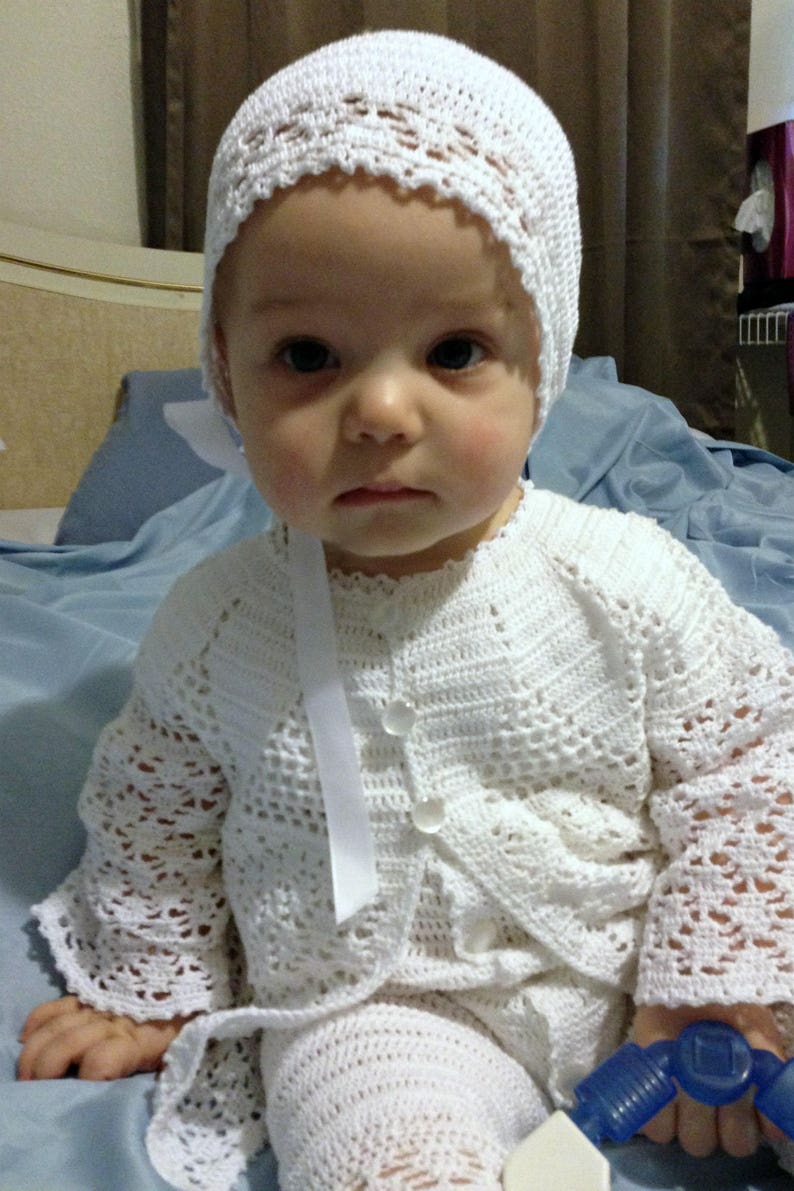 Baby Boy Christening Outfit Crochet Pattern with Lace Jacket Etsy