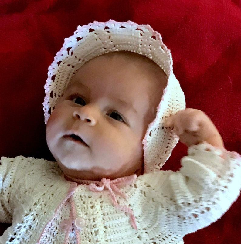 Baby Girl Coming Home Outfit with Lace Jacket Bonnet Mary Jane Booties Rompers