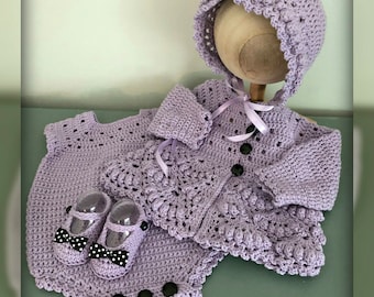 Newborn Baby Girl Fancy Fans Outfit Crochet Pattern Newborn-3 Months