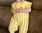 Baby Girl Romper/Jumpsuit Crochet Pattern 9-12 Months