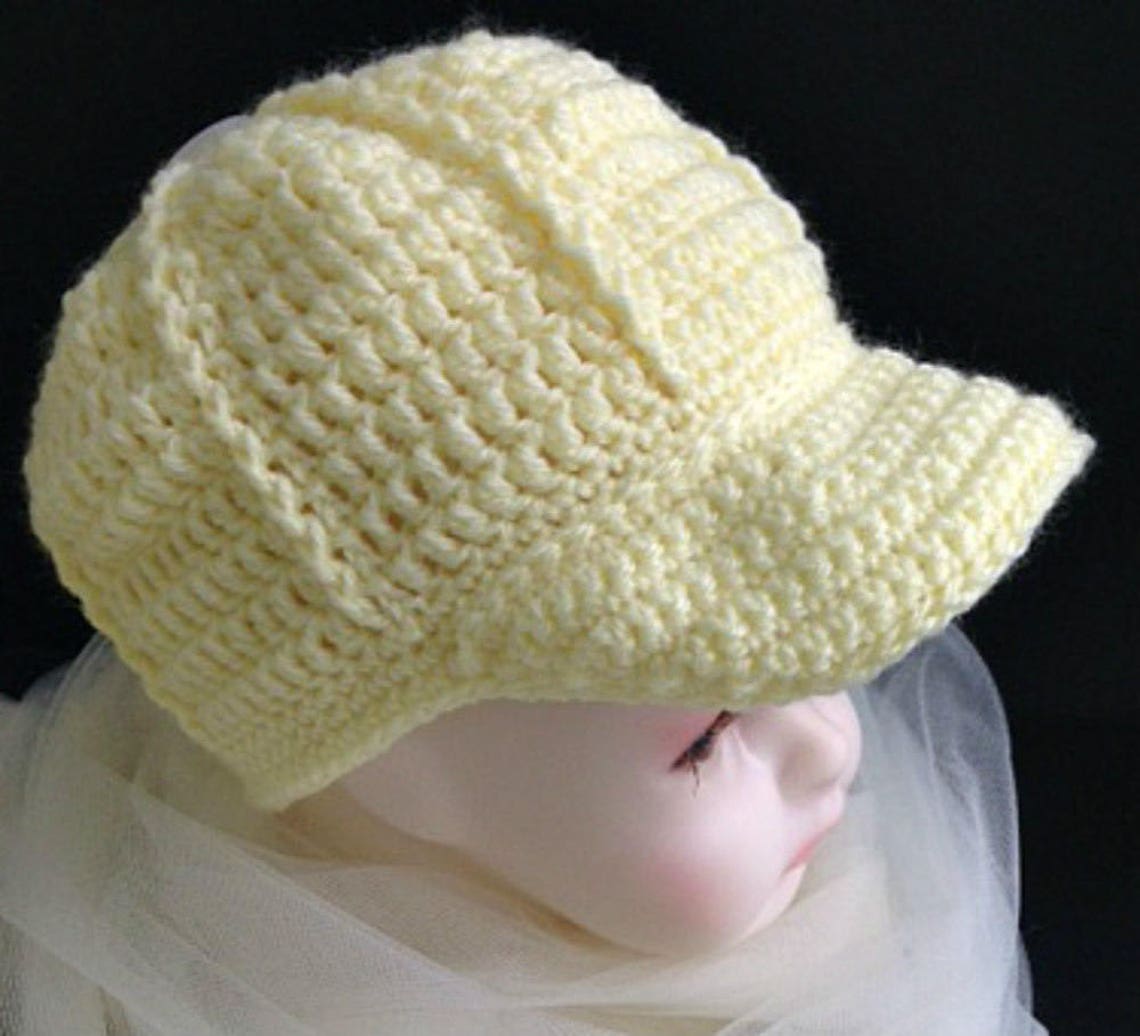 Baseball Cap Crochet Pattern for Baby Boy or Girl Newborn6 Etsy