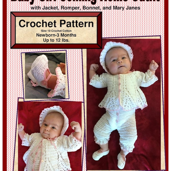 Newborn Girl Coming Home/Baptism Outfit Crochet Pattern