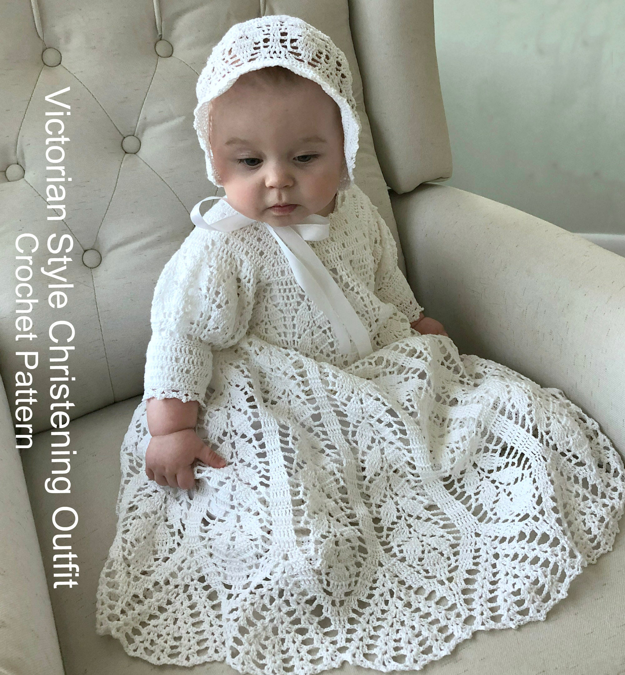 Ravelry: Ella Rose Christening Gown and Bonnet pattern by Sonya Gibbons