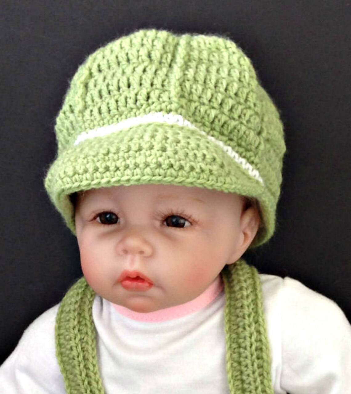 Baseball Cap Crochet Pattern for Baby Boy or Girl Newborn6 Etsy