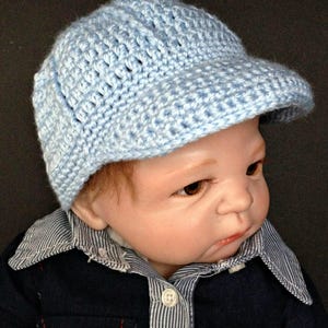 Baseball Cap Häkelanleitung für Baby Junge oder Mädchen Neugeborene-6 Monate
