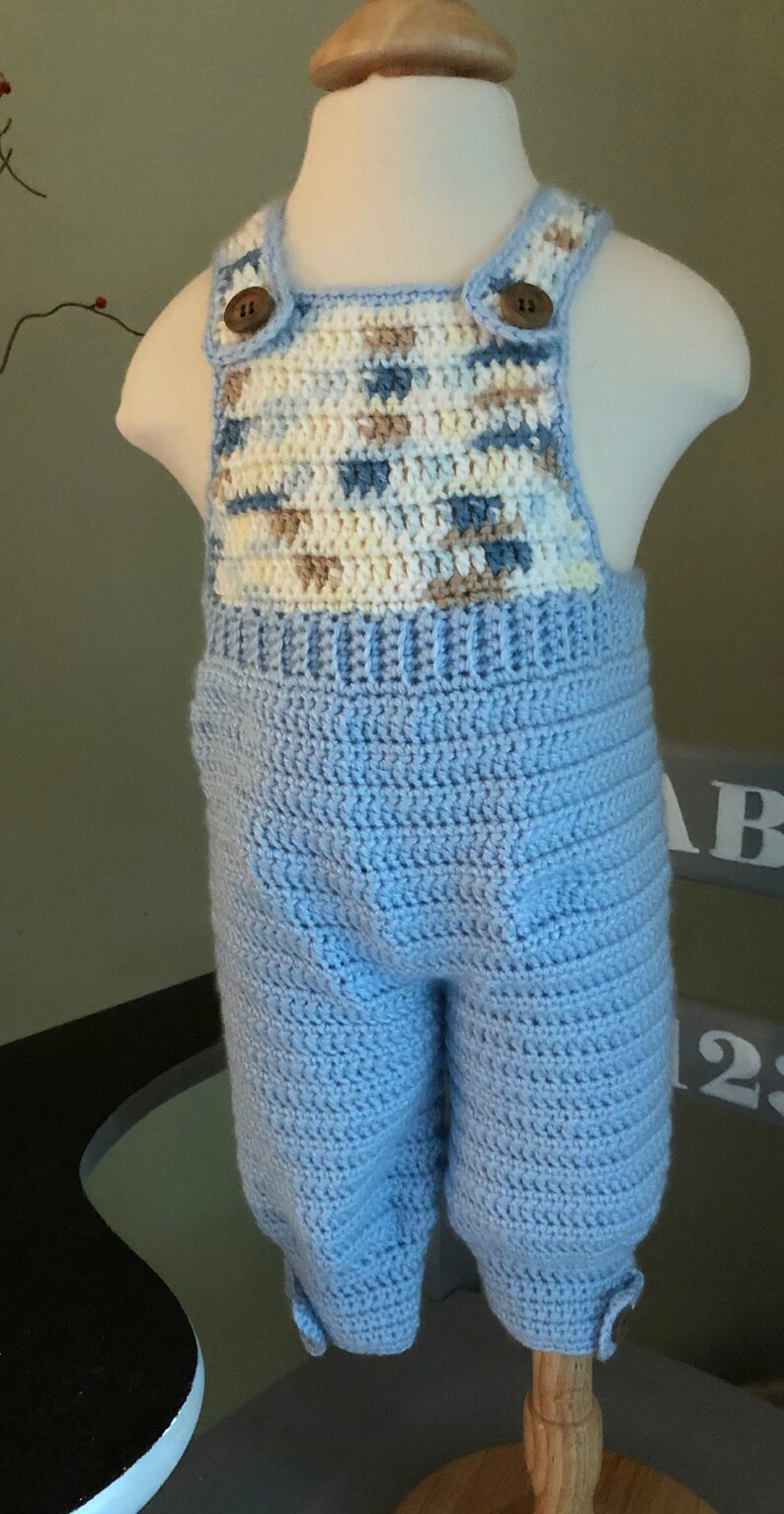 Baby Boy or Girl Bib Overalls Crochet Pattern Etsy