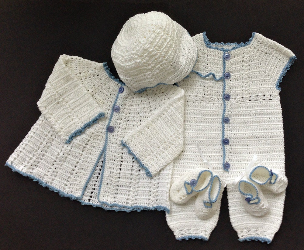 Baby Boy Coming Home/Baptist/Christening Outfit Crochet | Etsy
