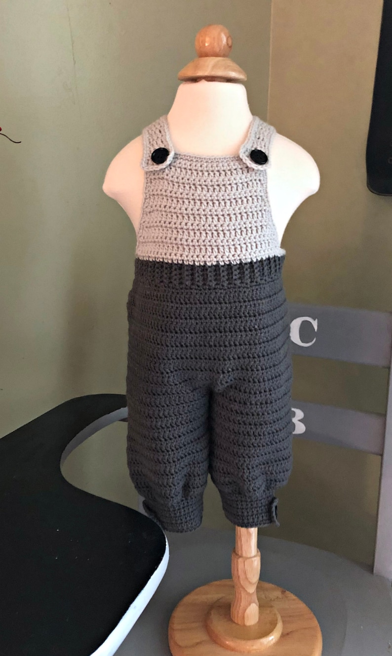 Baby Boy or Girl Bib Overalls Crochet Pattern Etsy